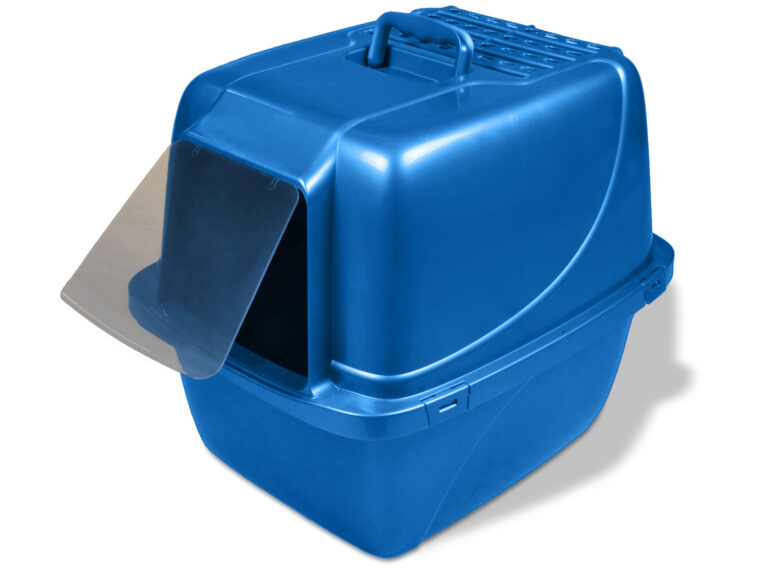 Van Ness Enclosed Cat Litter Tray Giant Blue Petlife
