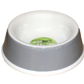 Ecoware Pet Bowl Non-Tip & Non Slip Medium 22cm (710ml) Ceramic Grey Glaze